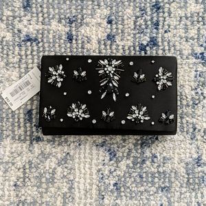 Adrianna Papell Black Envelope Clutch